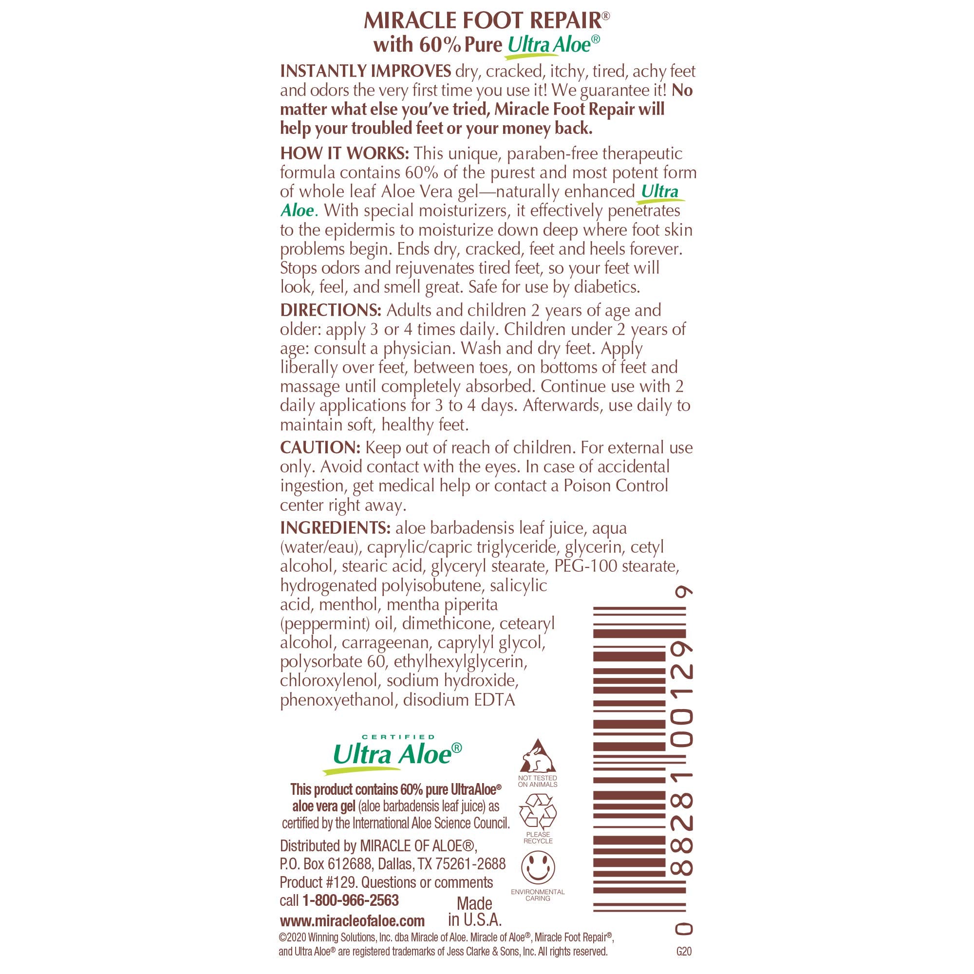 Miracle of Aloe parfum-leger 1oz : parfum discret et agréable.