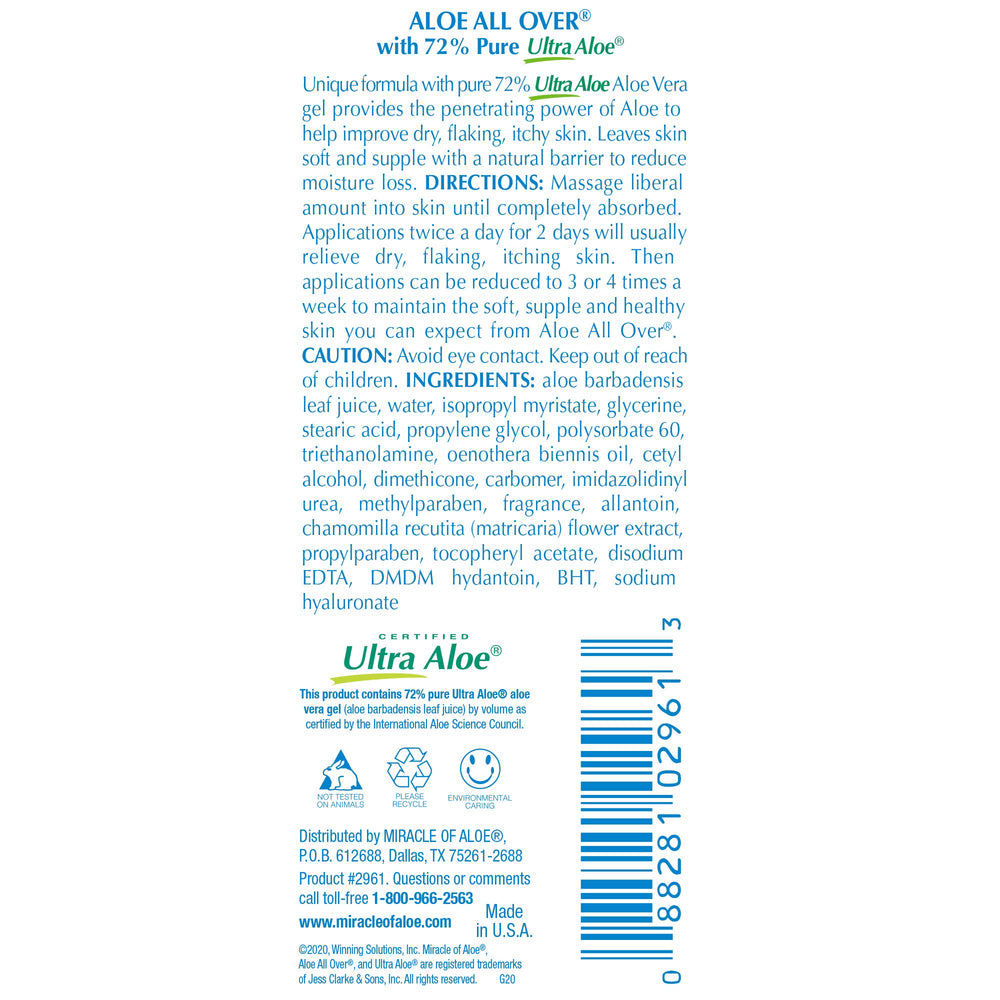 Miracle of Aloe usage-quotidien 1oz : idéal pour une routine journalière.