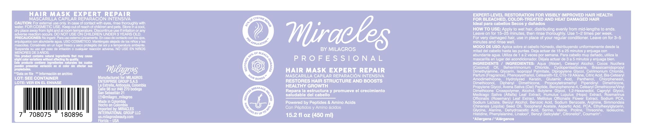 Packaging premium Miracles By Milagros - expérience spa à la maison.