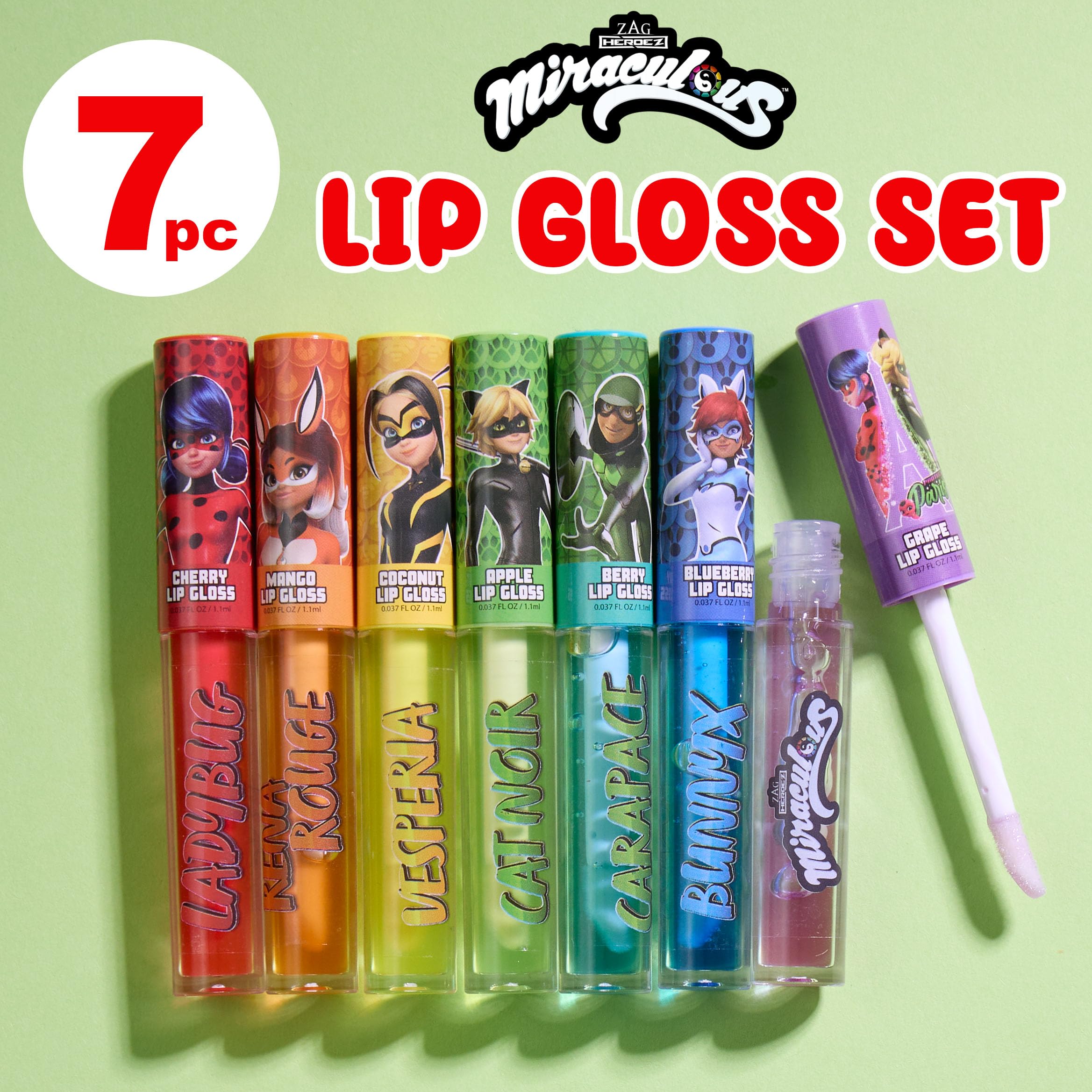Saveur mangue Miraculous gloss lèvres pour une expérience fruitée et agréable.
