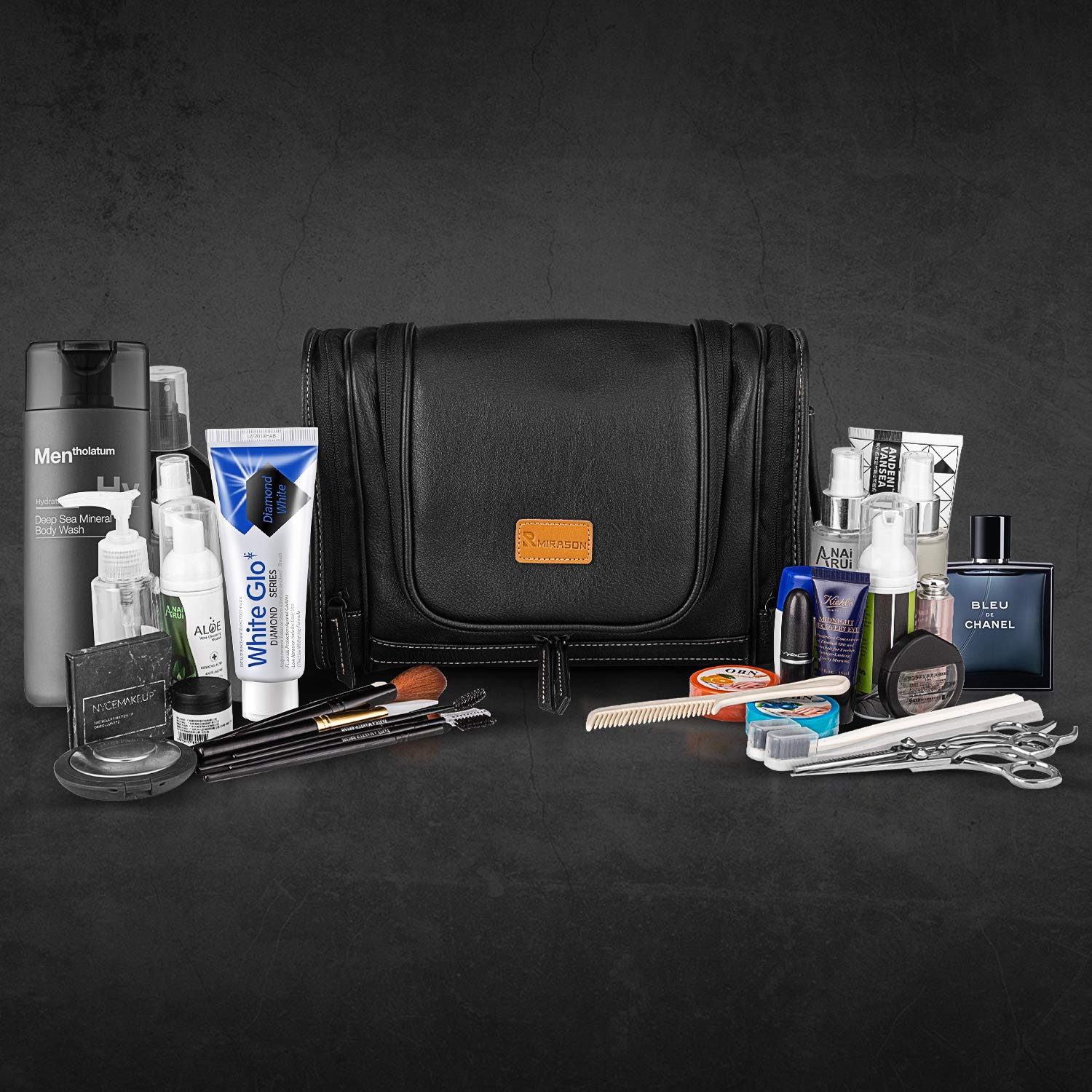 MIRASON Trousse de toilette masculine: cadeau utile et élégant pour les voyageurs.