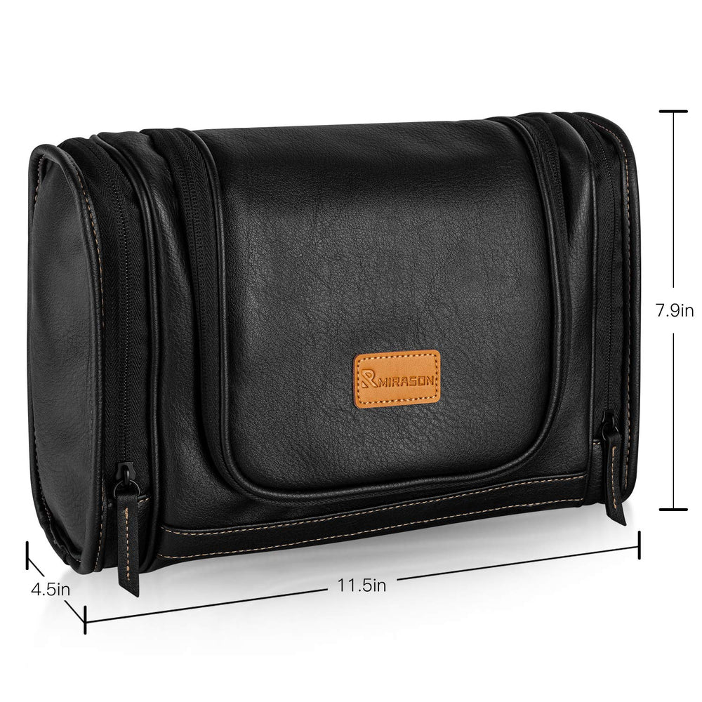 MIRASON Trousse Toilettes Cuir Impermeable Intérieure, résistante et facile à nettoyer.