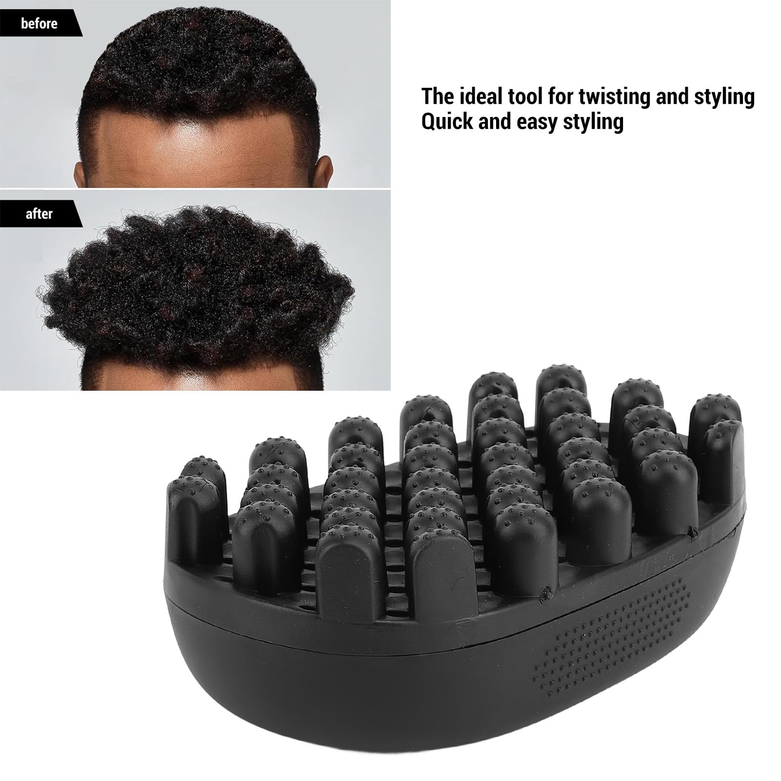 Éponge Twist King Miriam Song pour cheveux afro avec définition des boucles.