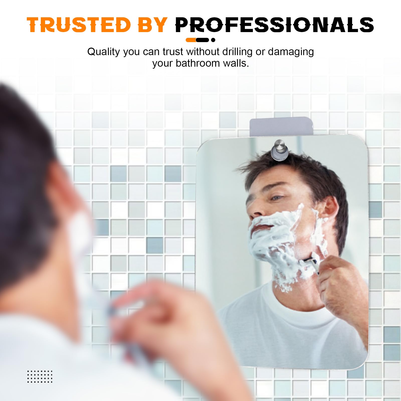 Miroir de douche anti-brouillard durable et securite dans les espaces humides
