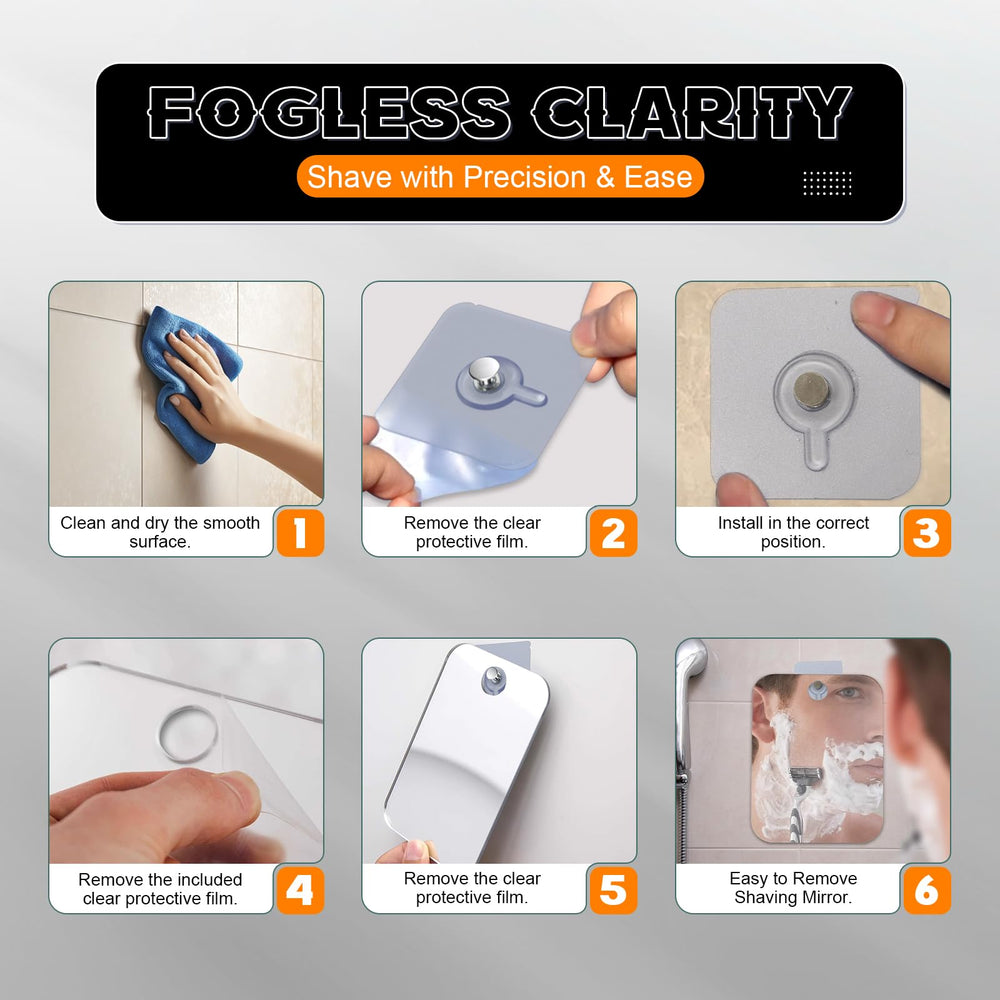 Miroir de douche anti-brouillard surface facile a nettoyer et durable