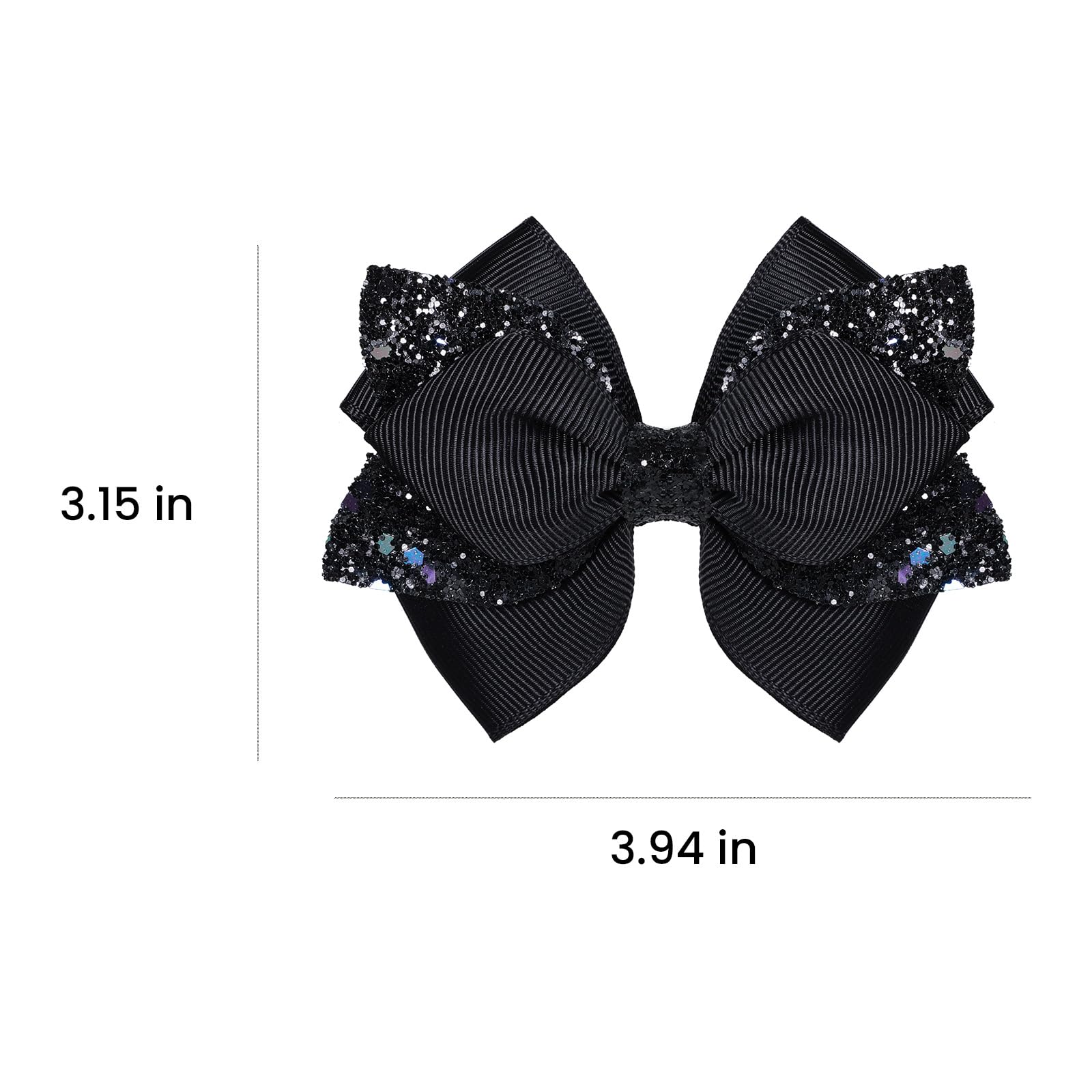 Barrette Miroksh ruban noir à reflets, accessoire polyvalent.