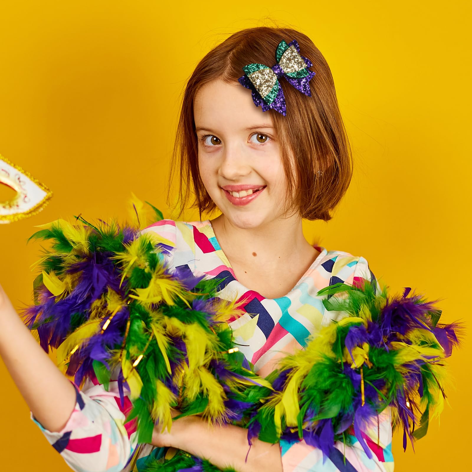 Barrette Miroksh décor carnaval scintillant pour costumes