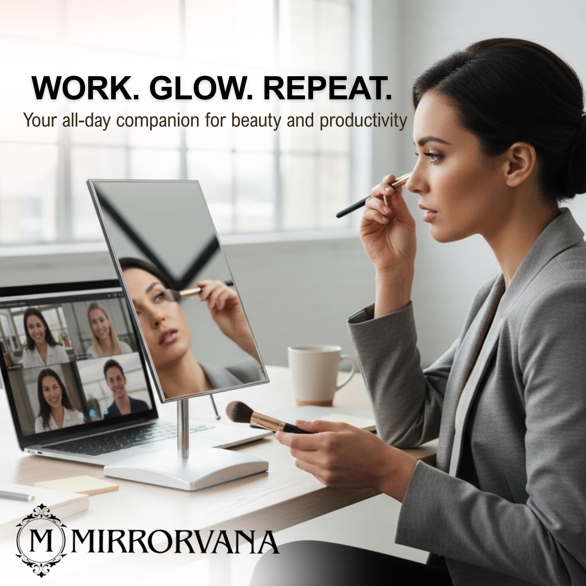 MIRRORVANA design-classique-miroir s’intégrant à la déco du bureau.