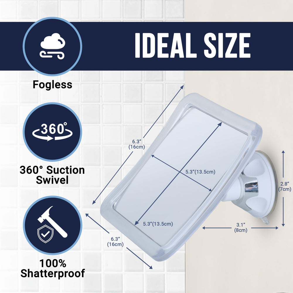 MIRRORVANA installation rapide sur surfaces lisses sans outils.