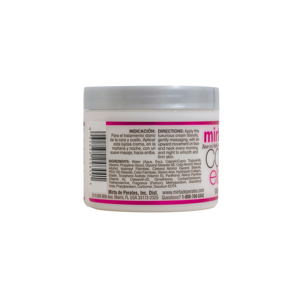 Bouteille Mirta De Perales Crème Collagène et Élastine de 120 ml prête à l'emploi.