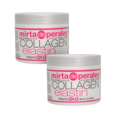 Mirta De Perales Crème Collagène Élastine – lot de 2 visages et cou hydratation et fermeté.