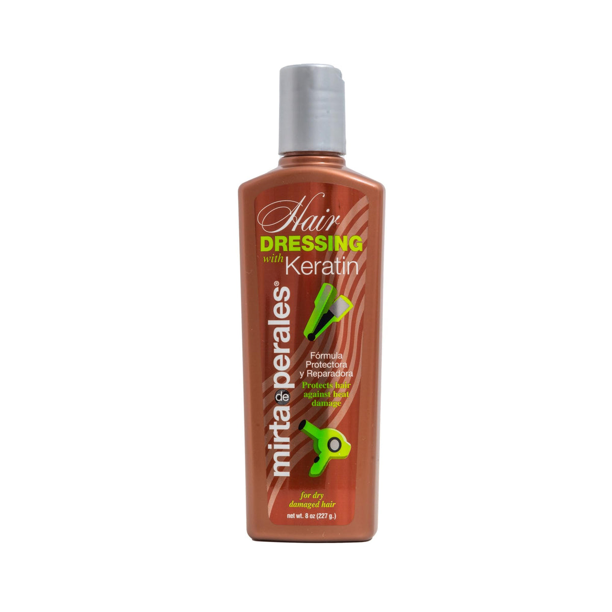 Mirta De Perales crème sans rinage à la kératine: protection thermique et brillance durable.