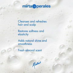 Mirta De Perales Shampoing lait, montre brillance naturelle sur cheveux.