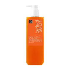 Mise En Scene Perfect Serum Original Conditioner bottle designed to nourish damaged hair.