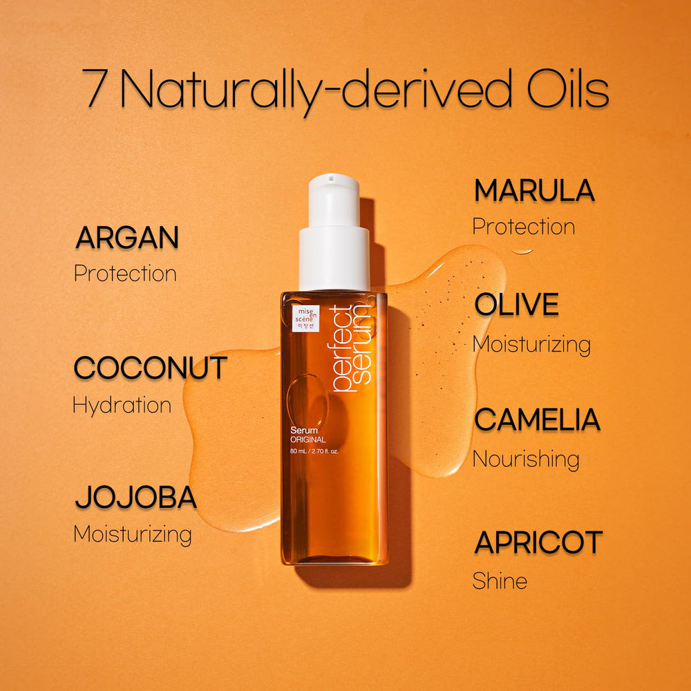 Mise En Scene Perfect Serum Original : contrôle du frizz et tenue de la coiffure.