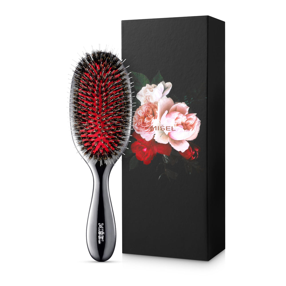 MISEL brosse poils de sanglier démêlage en douceur.