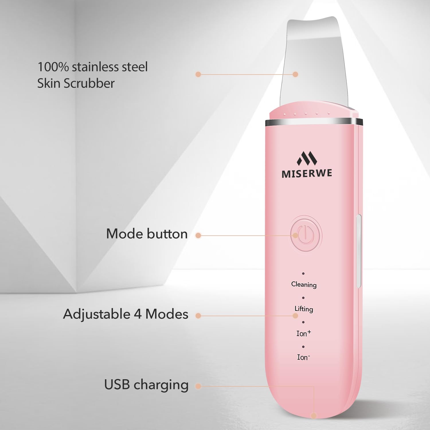 MISERWE Spatule lifting visage Rose — aide à raffermir subtilement la peau.