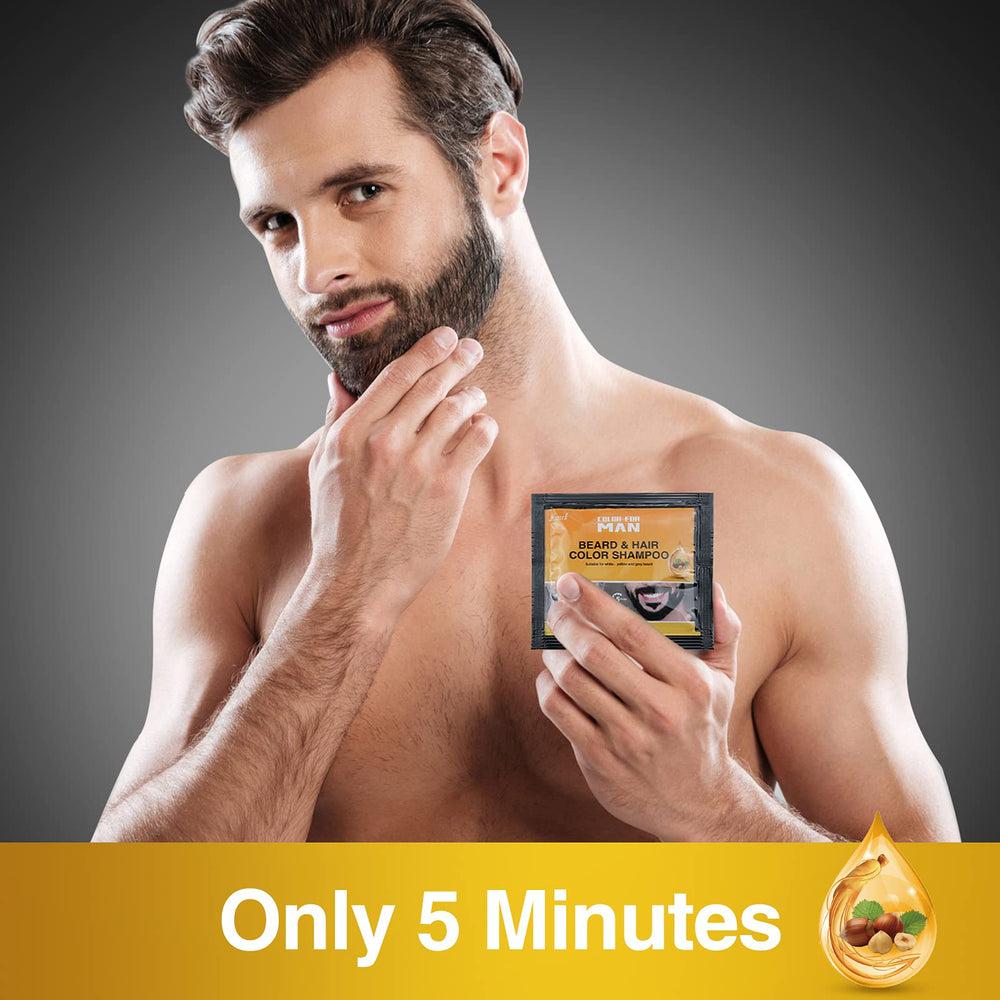 MISICH Barbe Noire – Gants et accessoires inclus facilitent l’application propre.