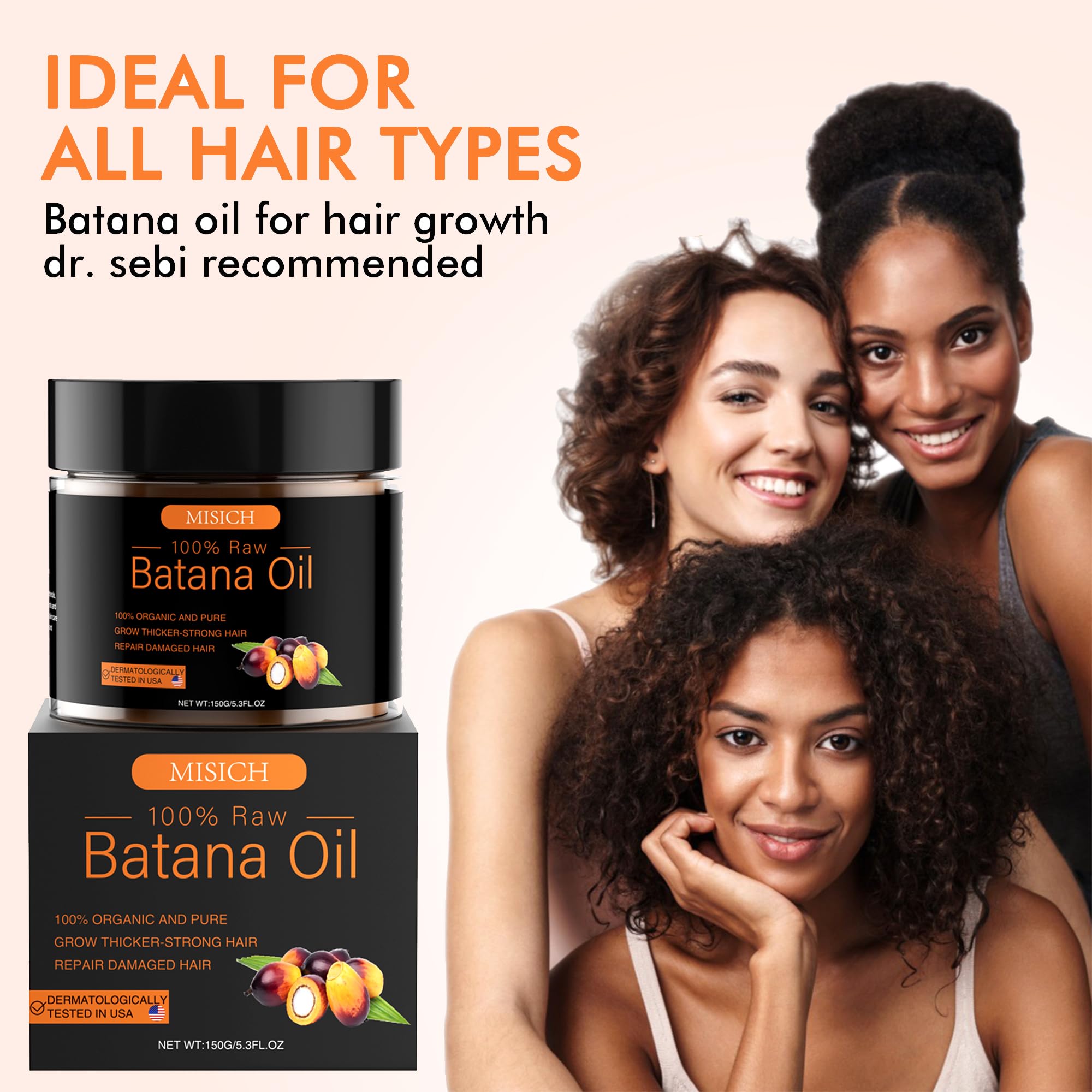 Protection et hydratation MISICH Batana pour cheveux fragiles.