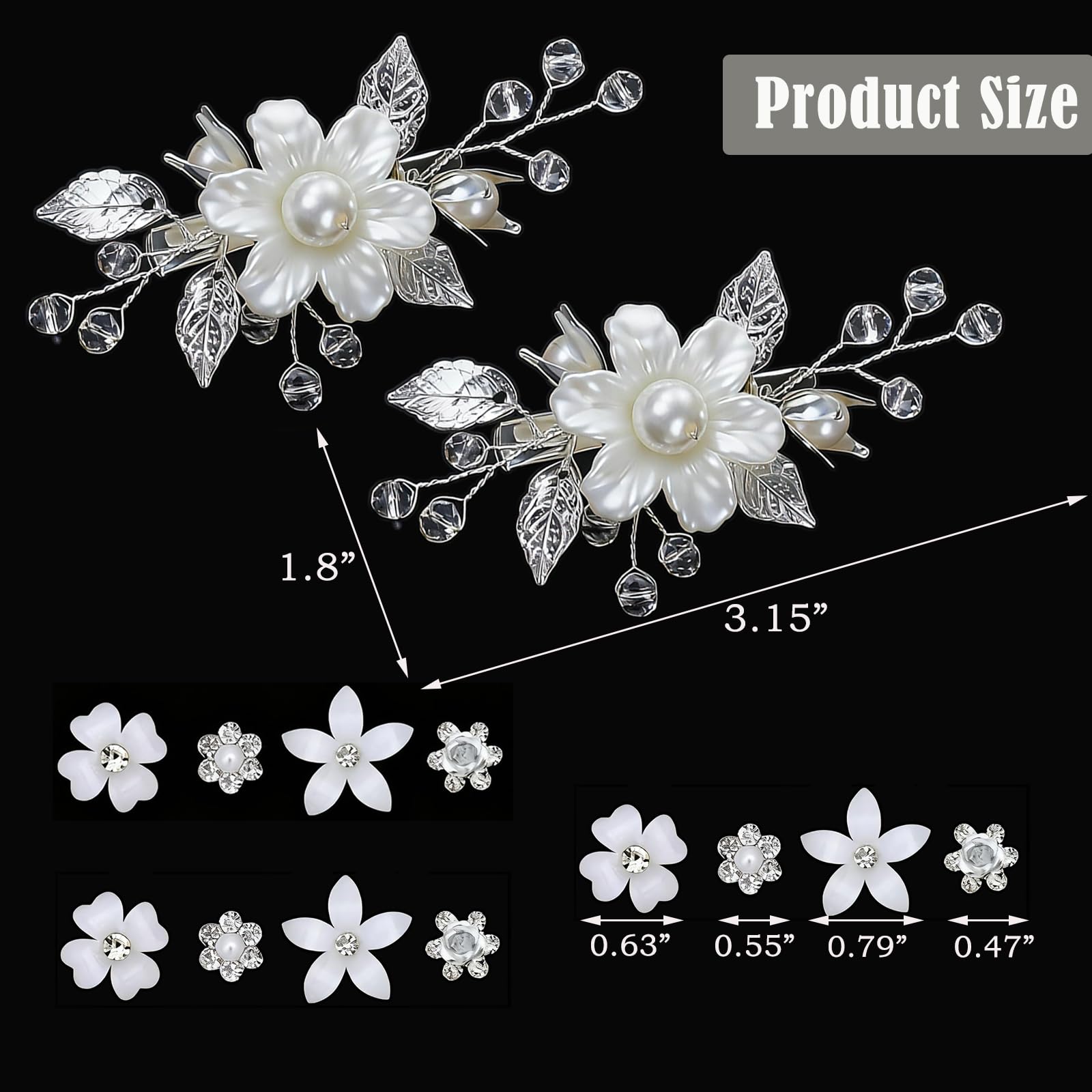 Pinces-fleurs bijou brillant Miskate ajoute des touches lumineuses à votre look.