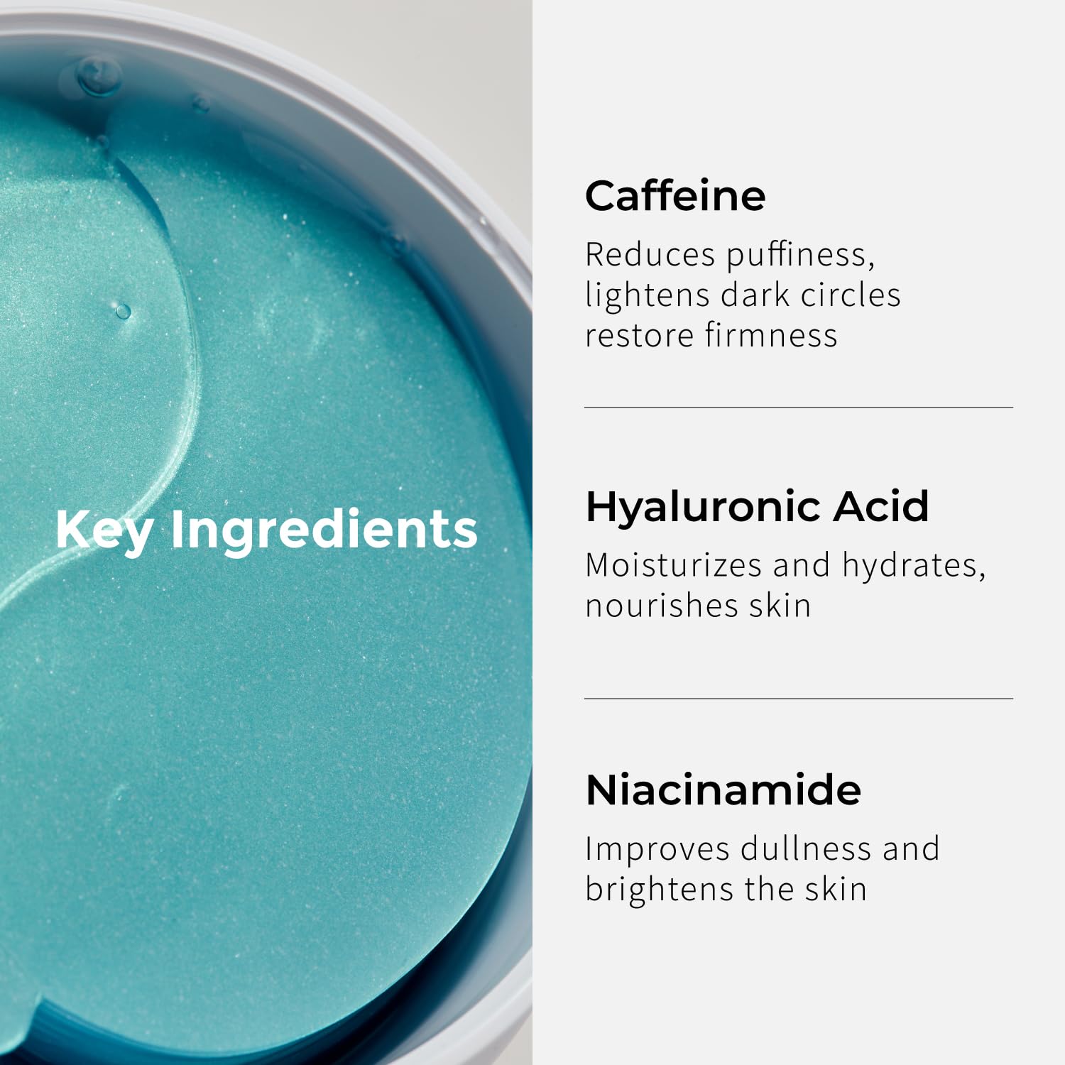 Patchs Misoli sous-yeux à la niacinamide pour éclairer le regard.