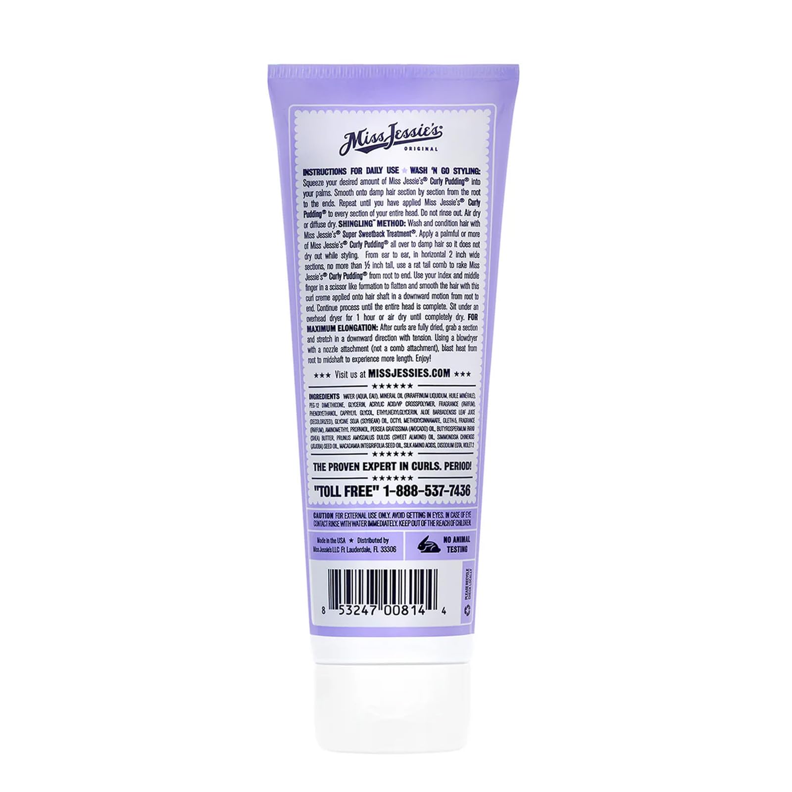 Miss Jessie's Crème Boucles avant/après montre une définition accentuée.