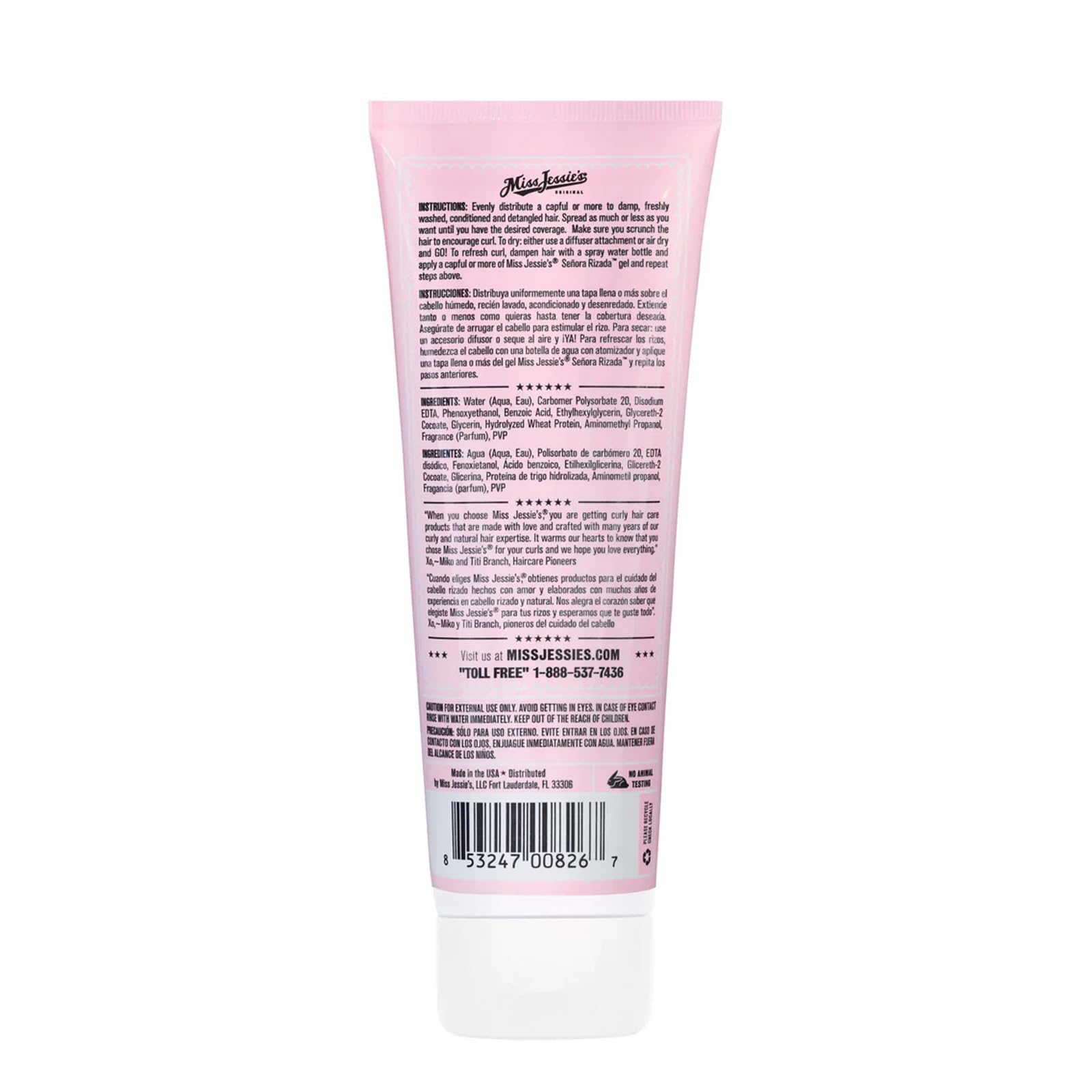 Miss Jessie's Senora Rizada Gel – emballage moderne et pratique.