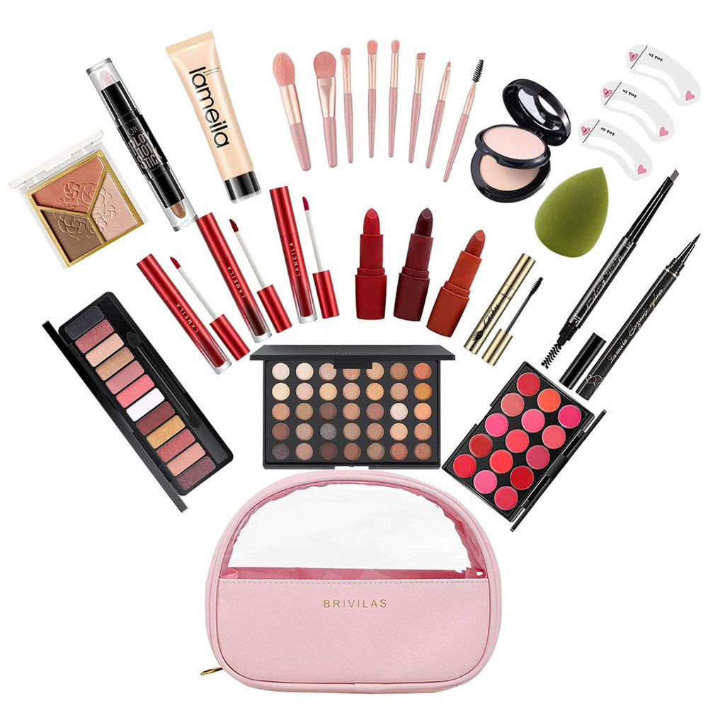 Étui cosmétique portable Miss Rose M rose rangement pratique