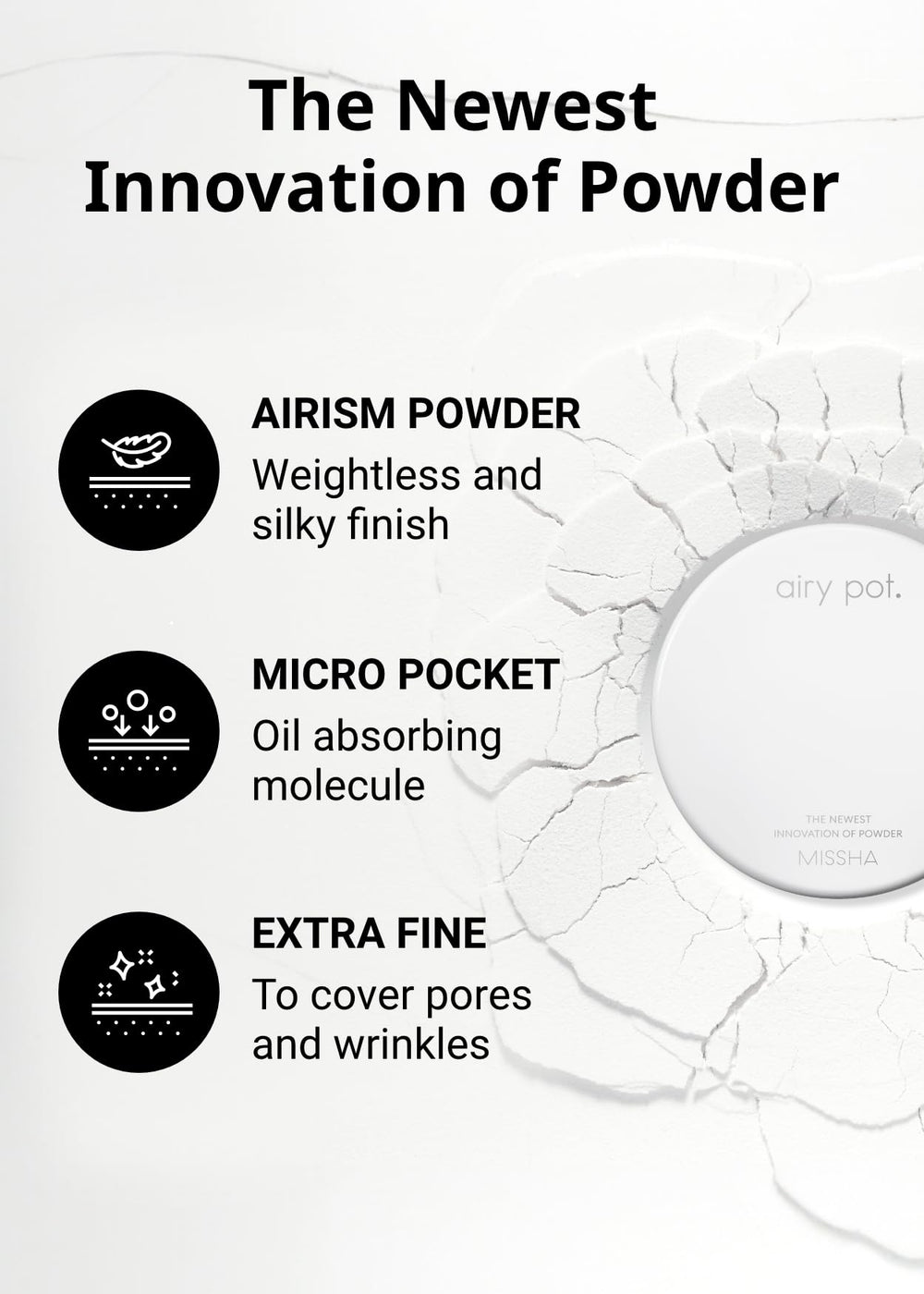 MISSHA Airy Pot convient à tous types de peau pour un fini mat durable