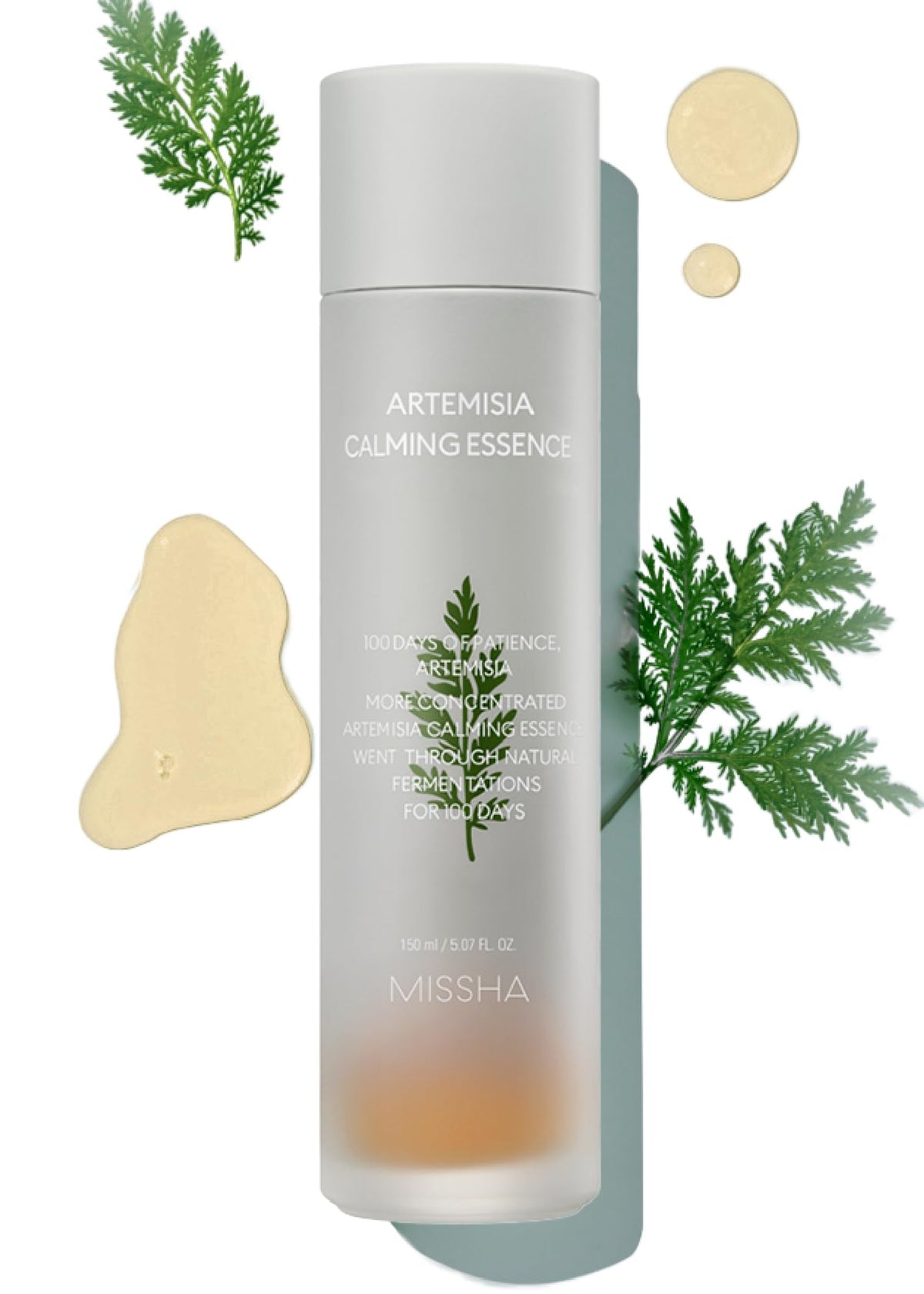 Missha Artemisia Calming Essence – Bouteille élégante, tonique apaisant pour peau sensible
