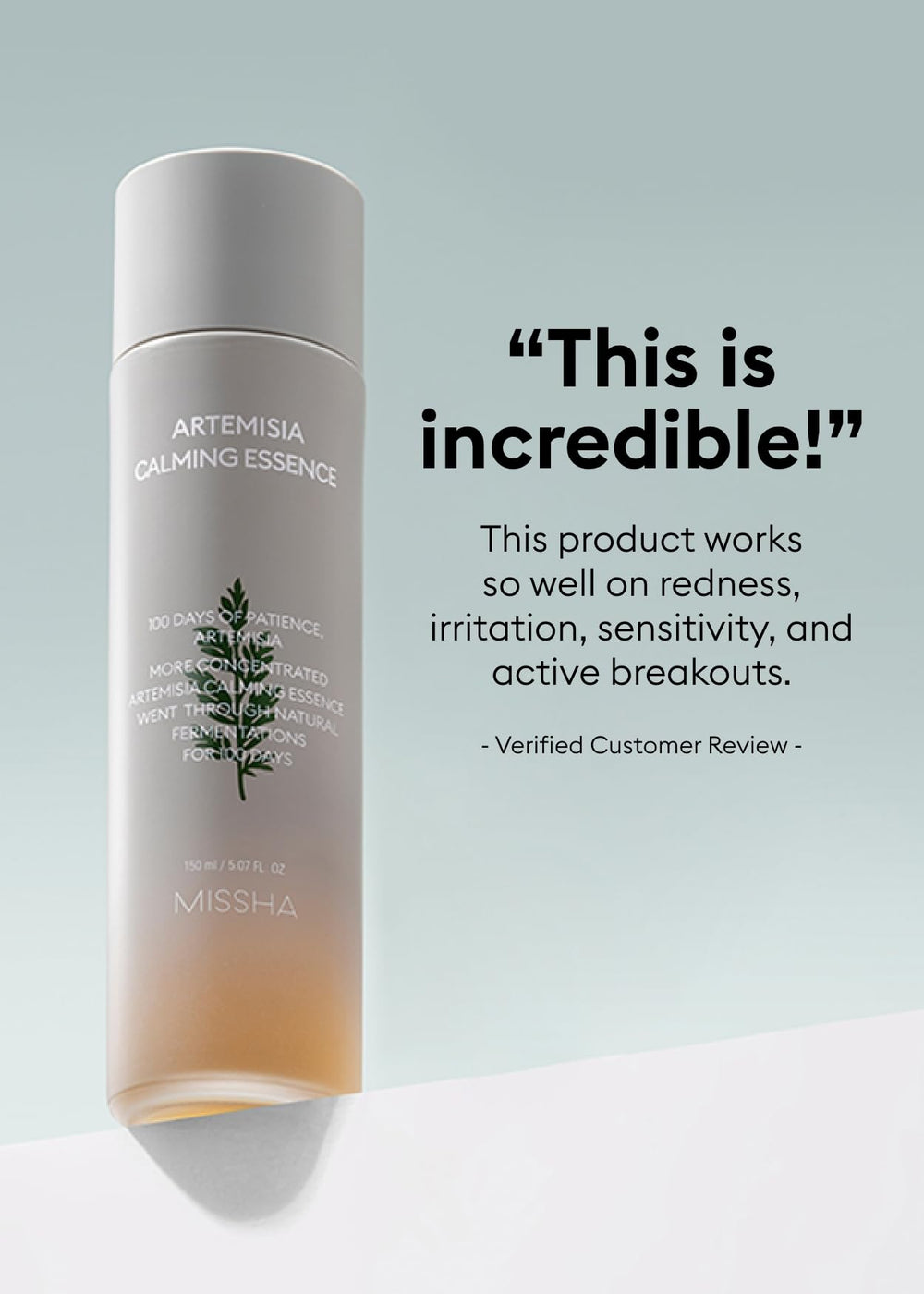 Soin pour peau sensible – Missha Artemisia Calming Essence, hydratation délicate