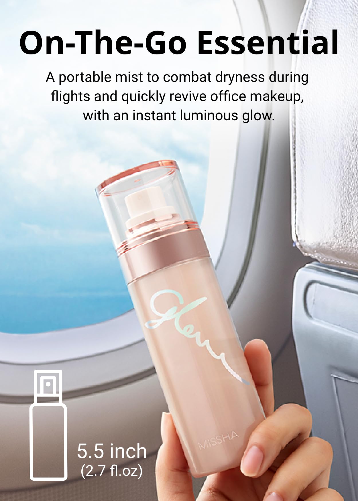 MISSHA Glow Skin Balm To Go Mist – fini lumineux pour tous types de peau.