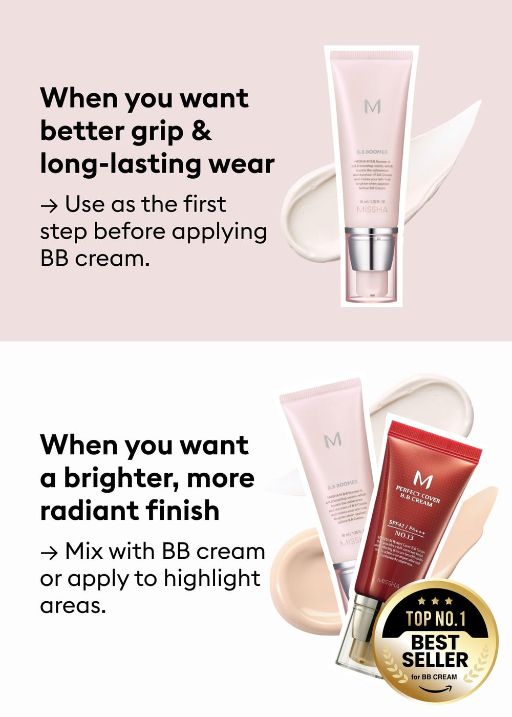 MISSHA M BB Boomer Primer moringa-squalene protège et hydrate la peau