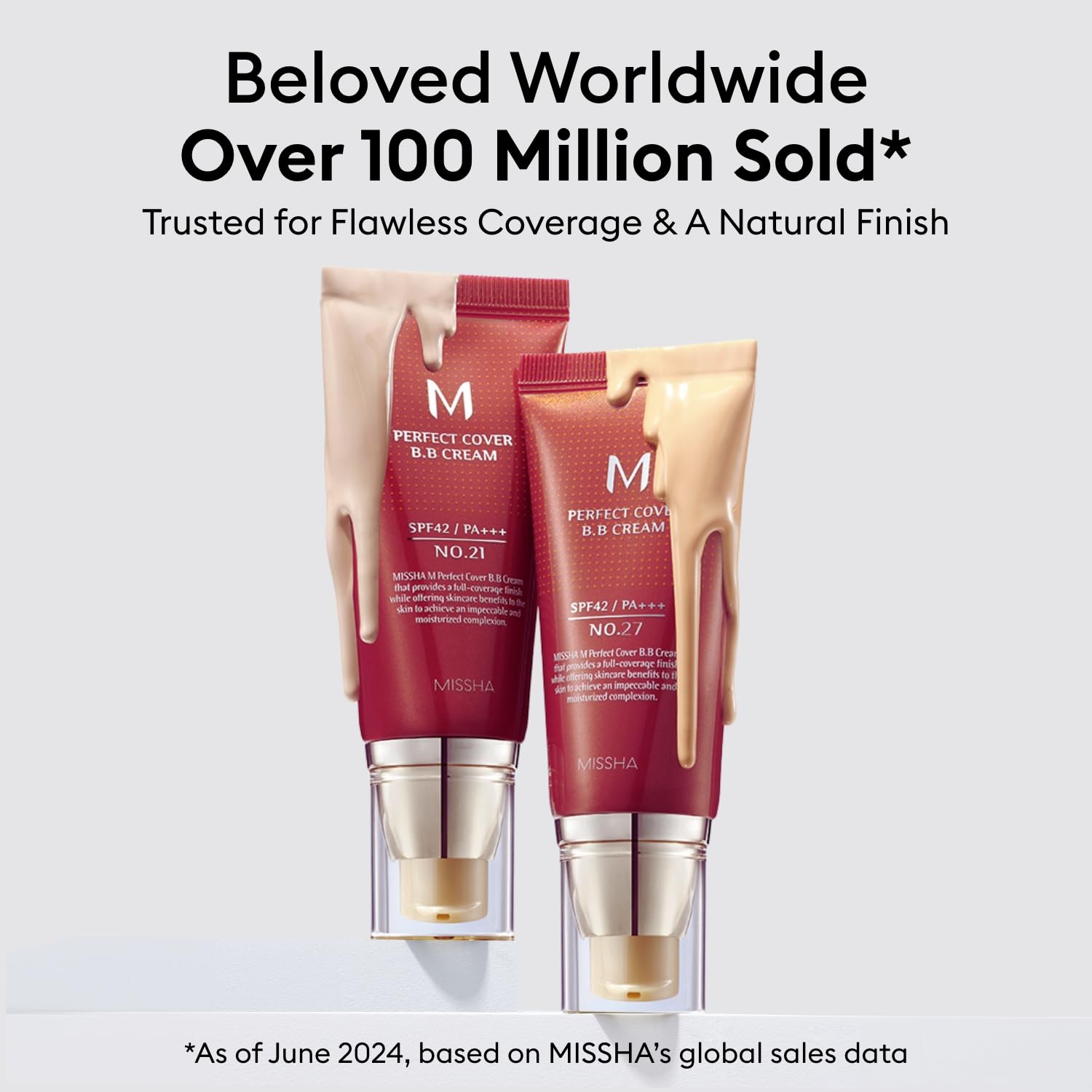 MISSHA M Perfect Cover BB Cream No.23 Natural Beige swatch on skin.