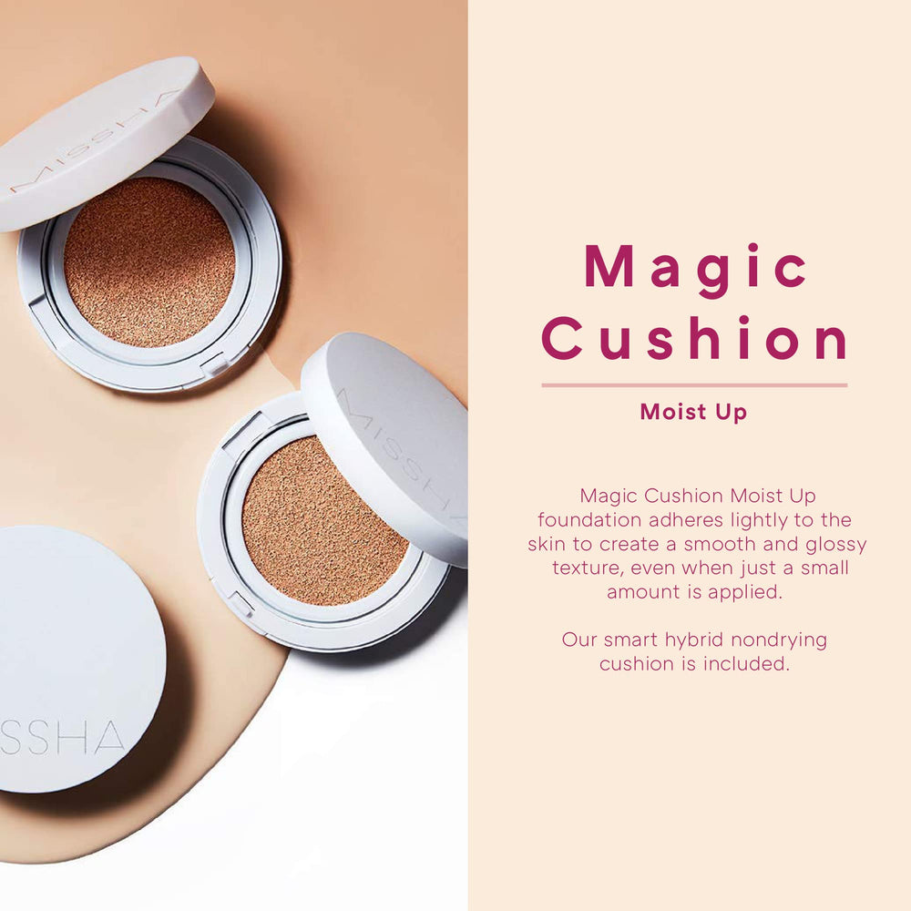 MISSHA Magic Cushion Moist Up éponges hybrides pour une application fluide.