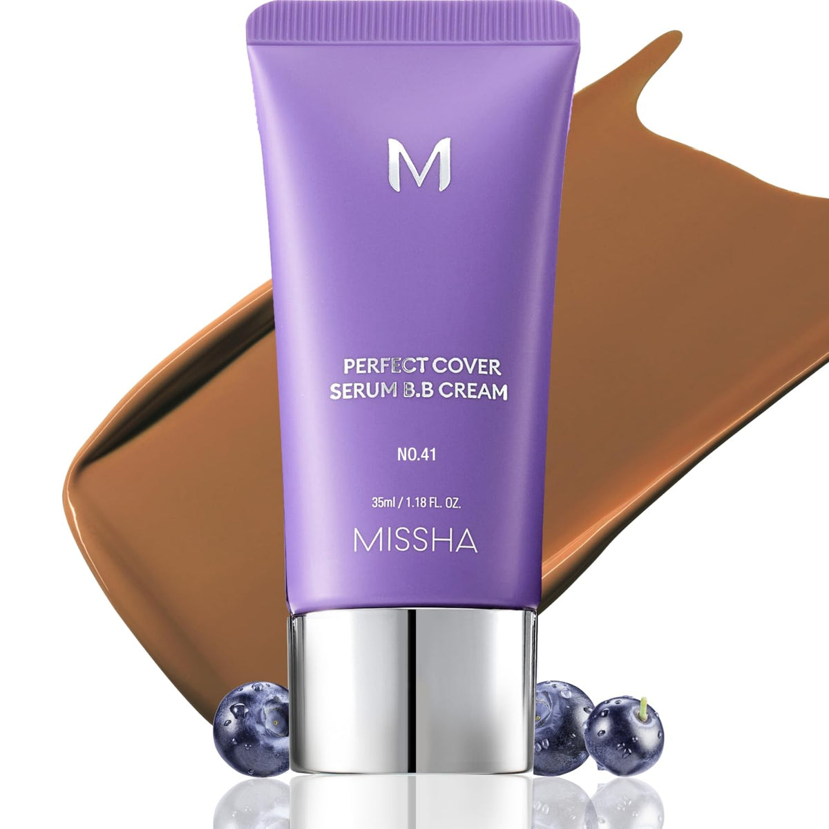 MISSHA M Perfect Cover Serum BB Cream dans le flacon, teint naturel et hydraté.
