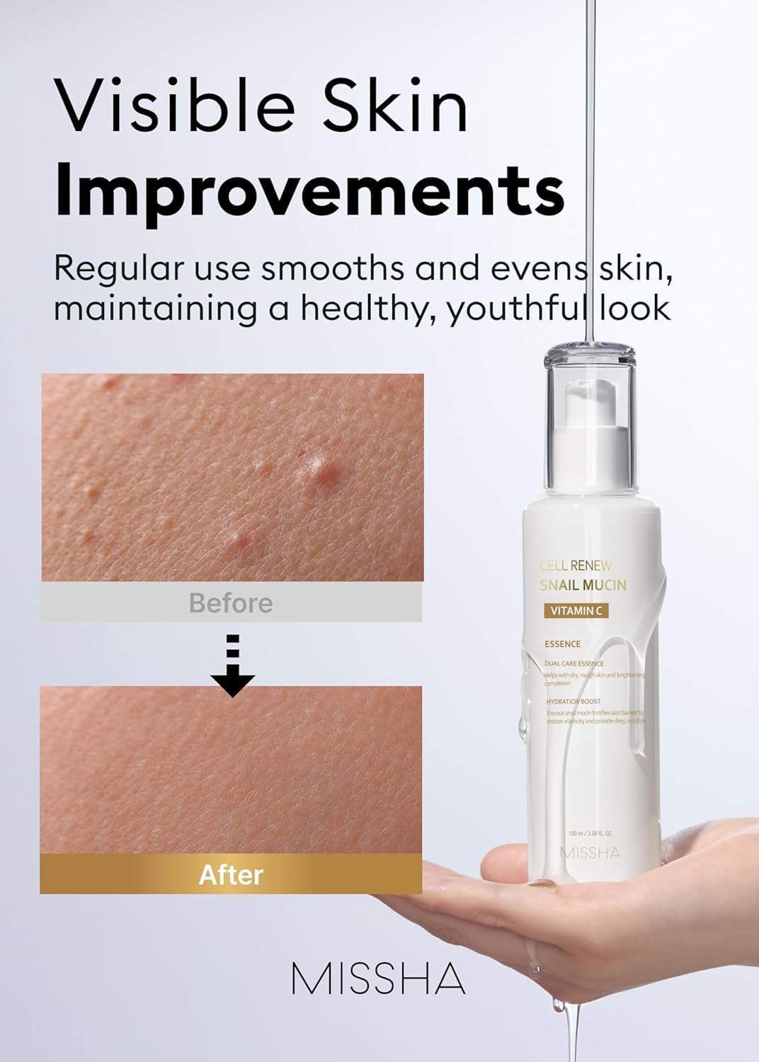 Missha Cell Renew Mucin Escargot : texture-serum légère et agréable.