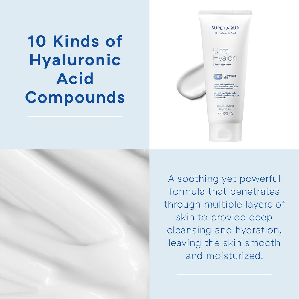 MISSHA ingredients riches en hyaluronique apportant douceur et hydratation