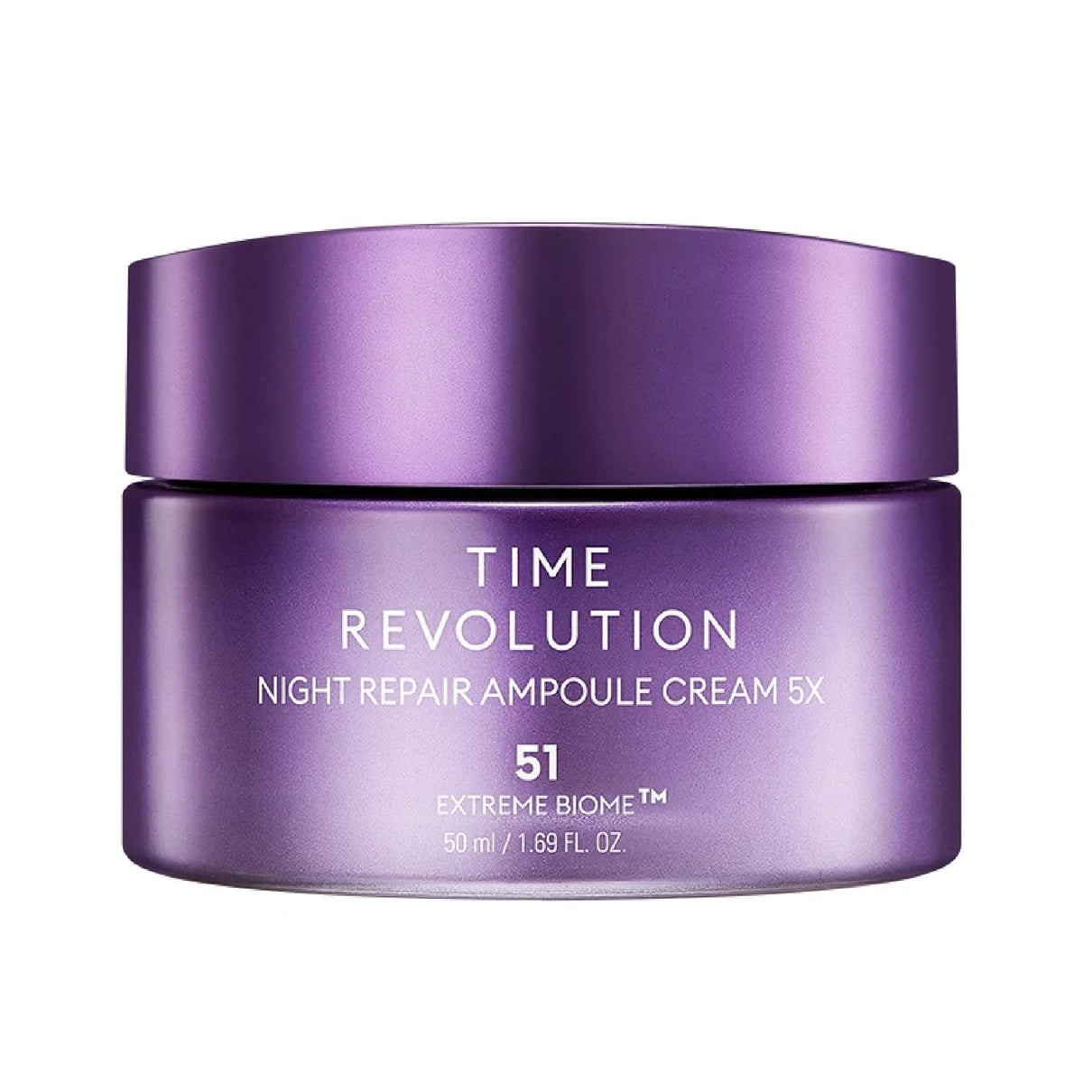 MISSHA Time Revolution Nuit Ampoule Crème : bouteille prête pour l'application nocturne et hydratante.