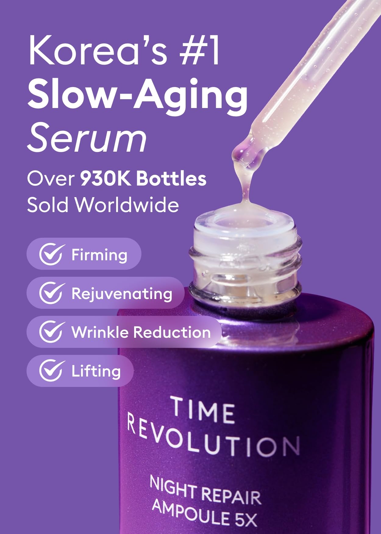 MISSHA Time Revolution sérum-ampoule emballage élégant et notice.