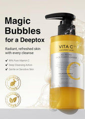 Missha Vita C: bulles nettoyantes qui forment une mousse purifiante.