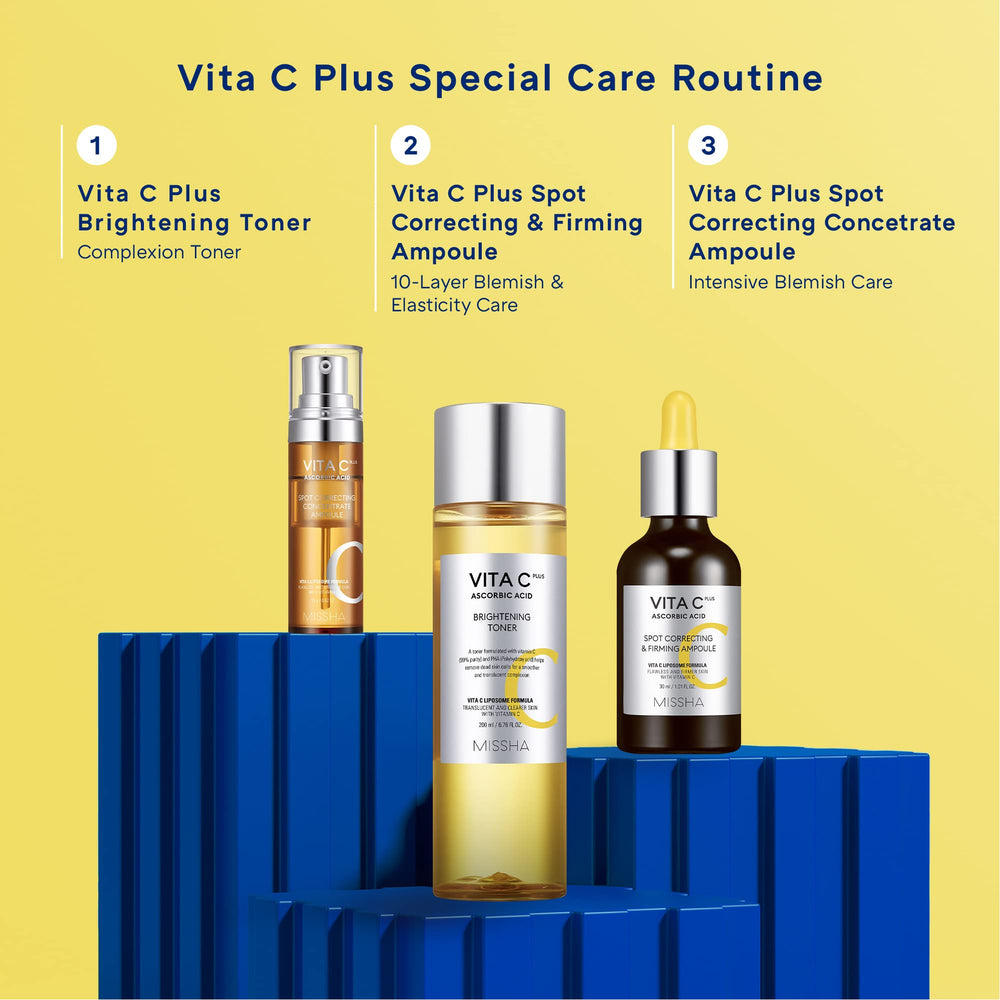 Missha Vita C Plus teint lumineux et uniforme：potential d’éclat.