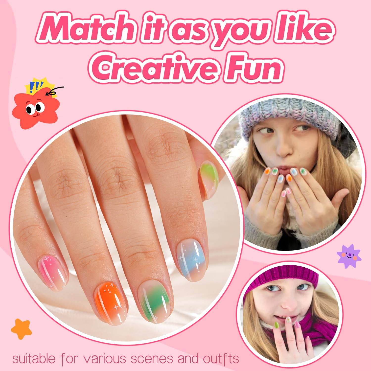 Colle Misssix pour ongles enfants, 10 g, fixation rapide sans UV.