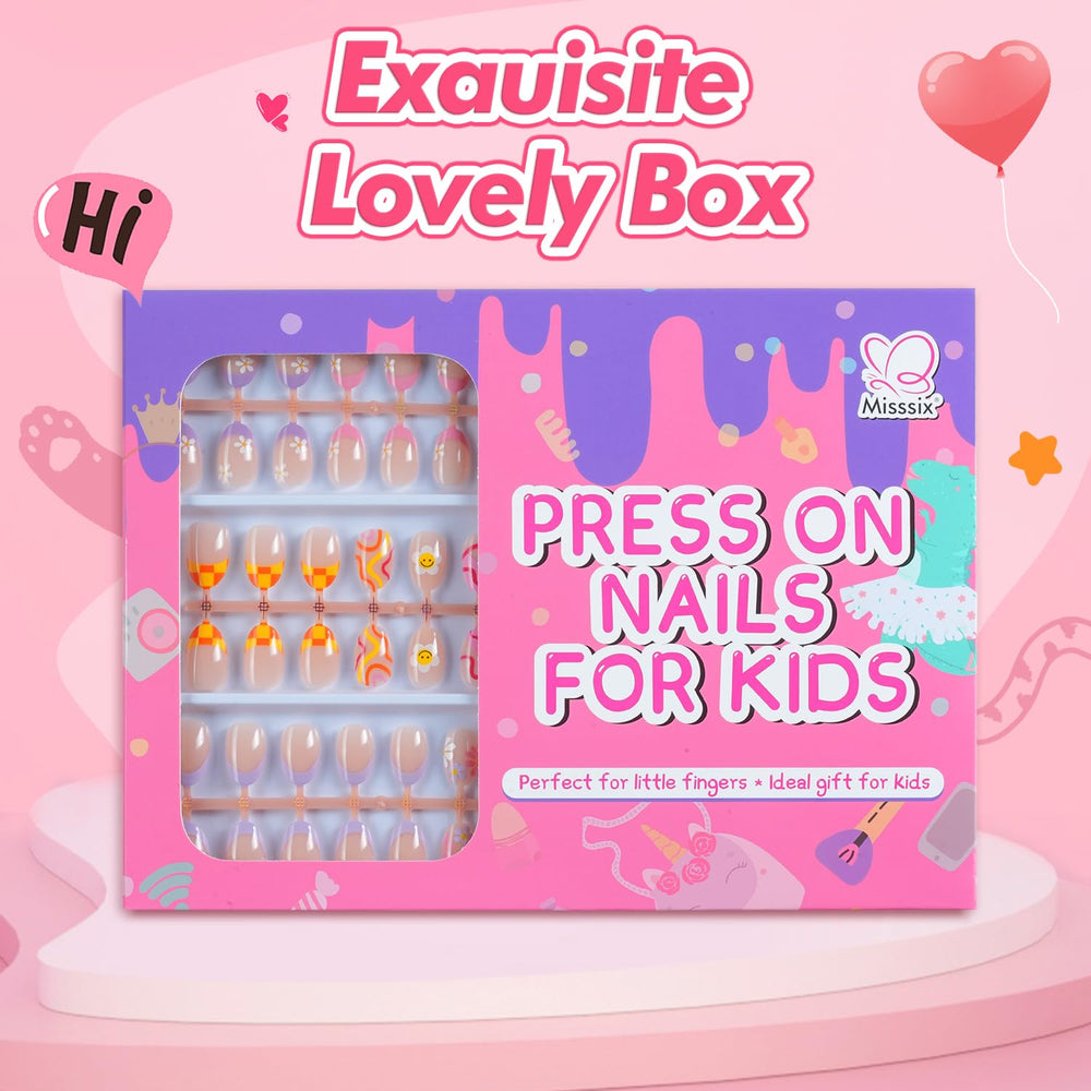 Misssix emballage kit ongles enfants, coffret pratique et sûr.
