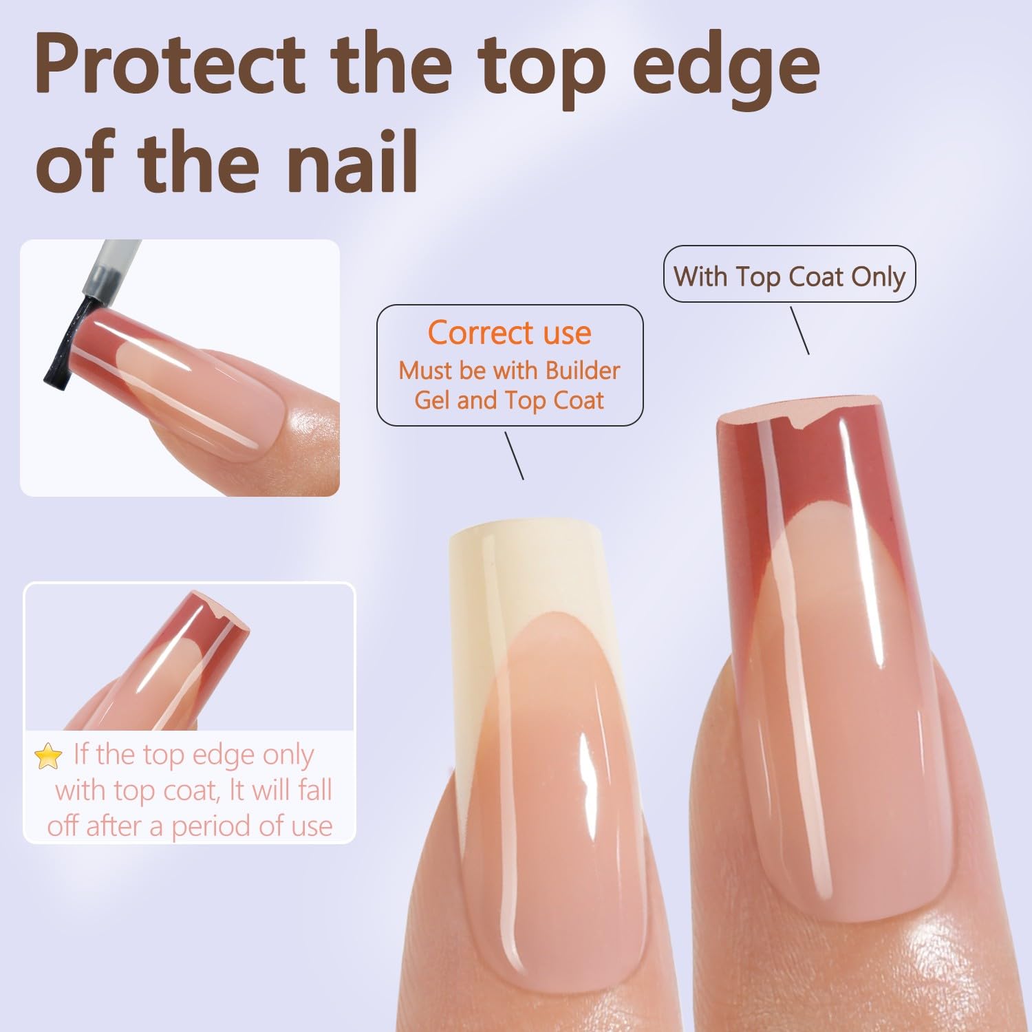 Embouts gel Misssix résistants et flexibles pour extensions légères.