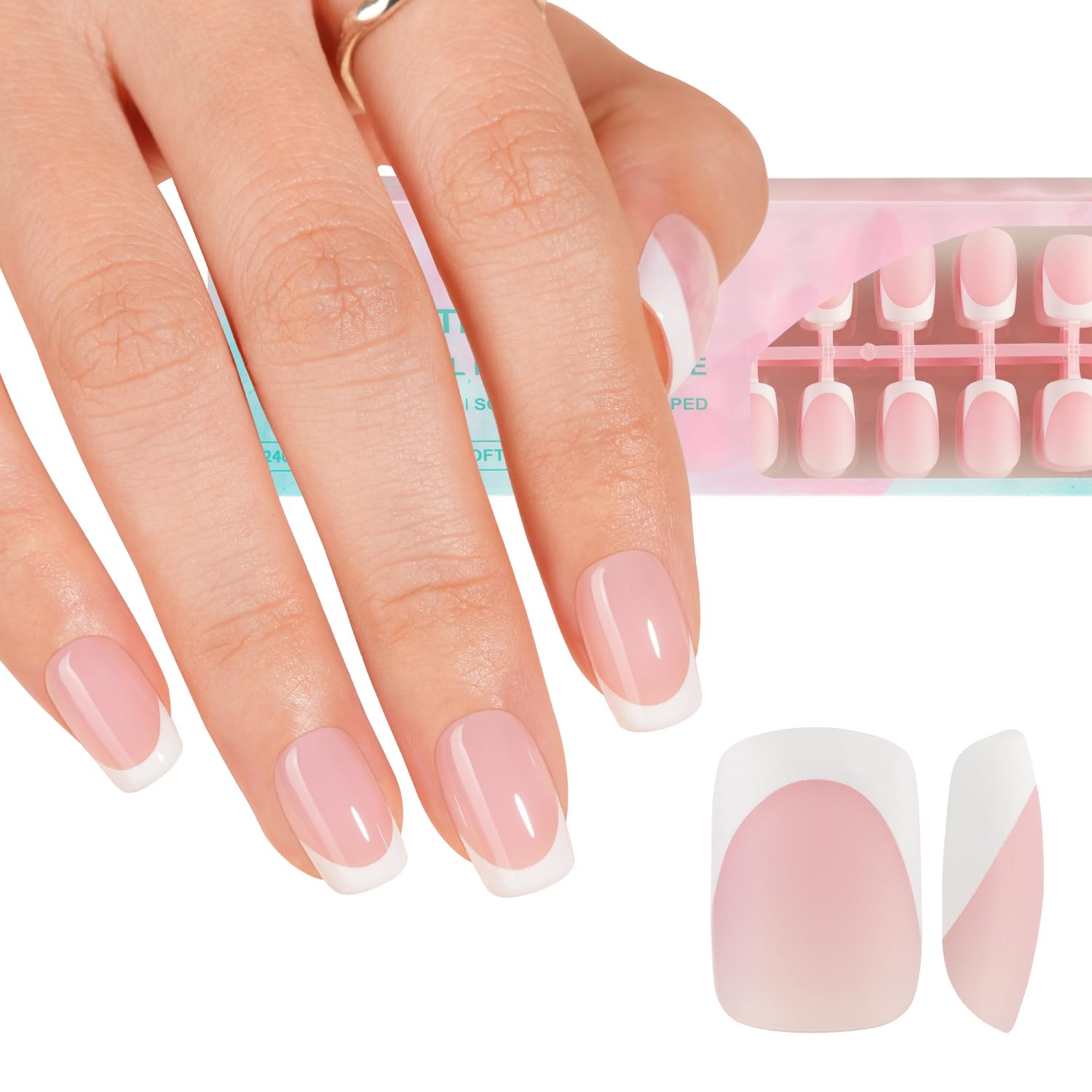 Misssix gel-tip-francais-150pcs : boîte prête à l'emploi, application rapide sans limage.