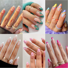 Misssix ongles autocollants design moyen, pose rapide et elegante.