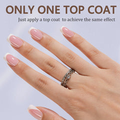 Misssix ongles press-on gel court carre rose pale pose rapide sans poncer