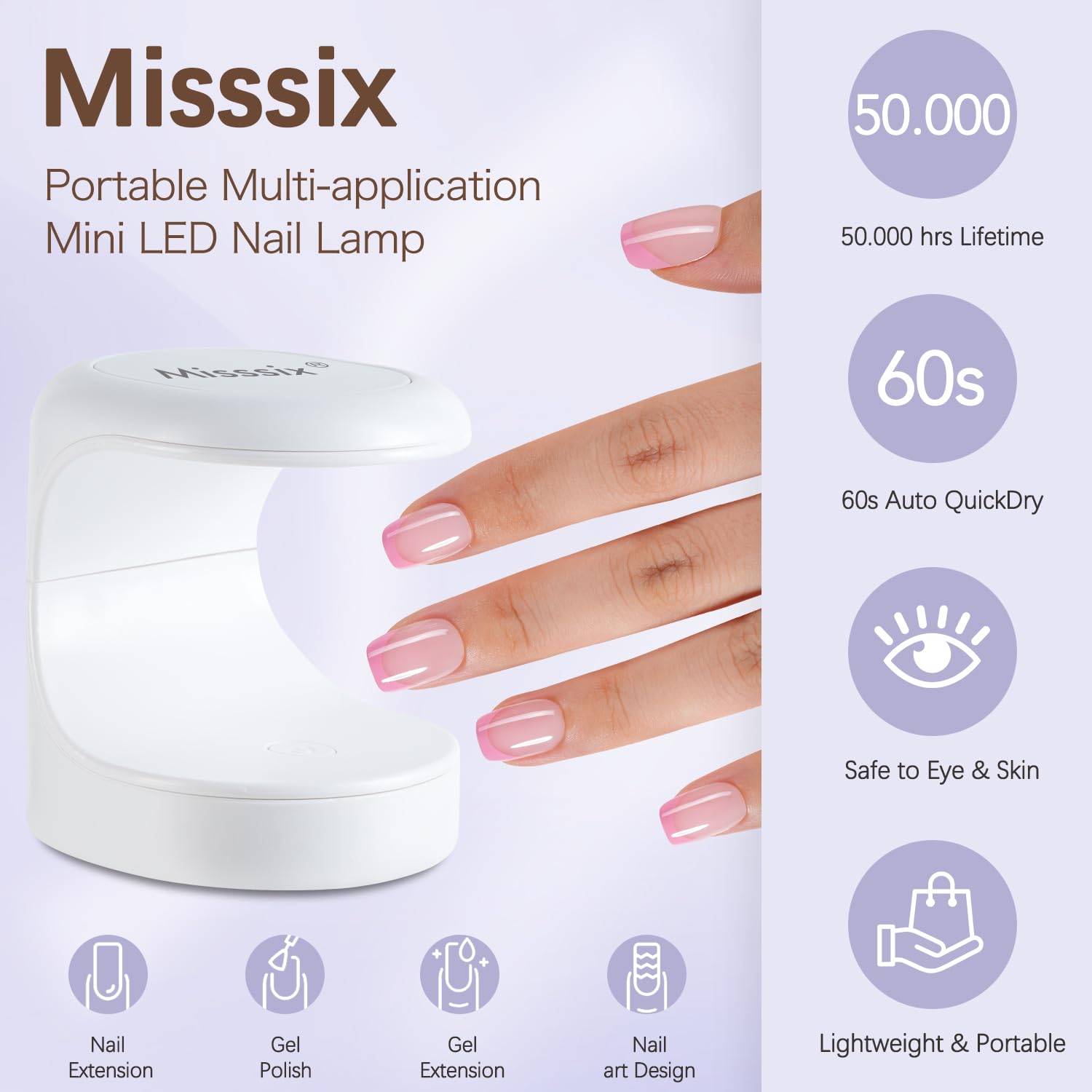 Tailles d ongles variees Misssix 15 tailles ajustement precis