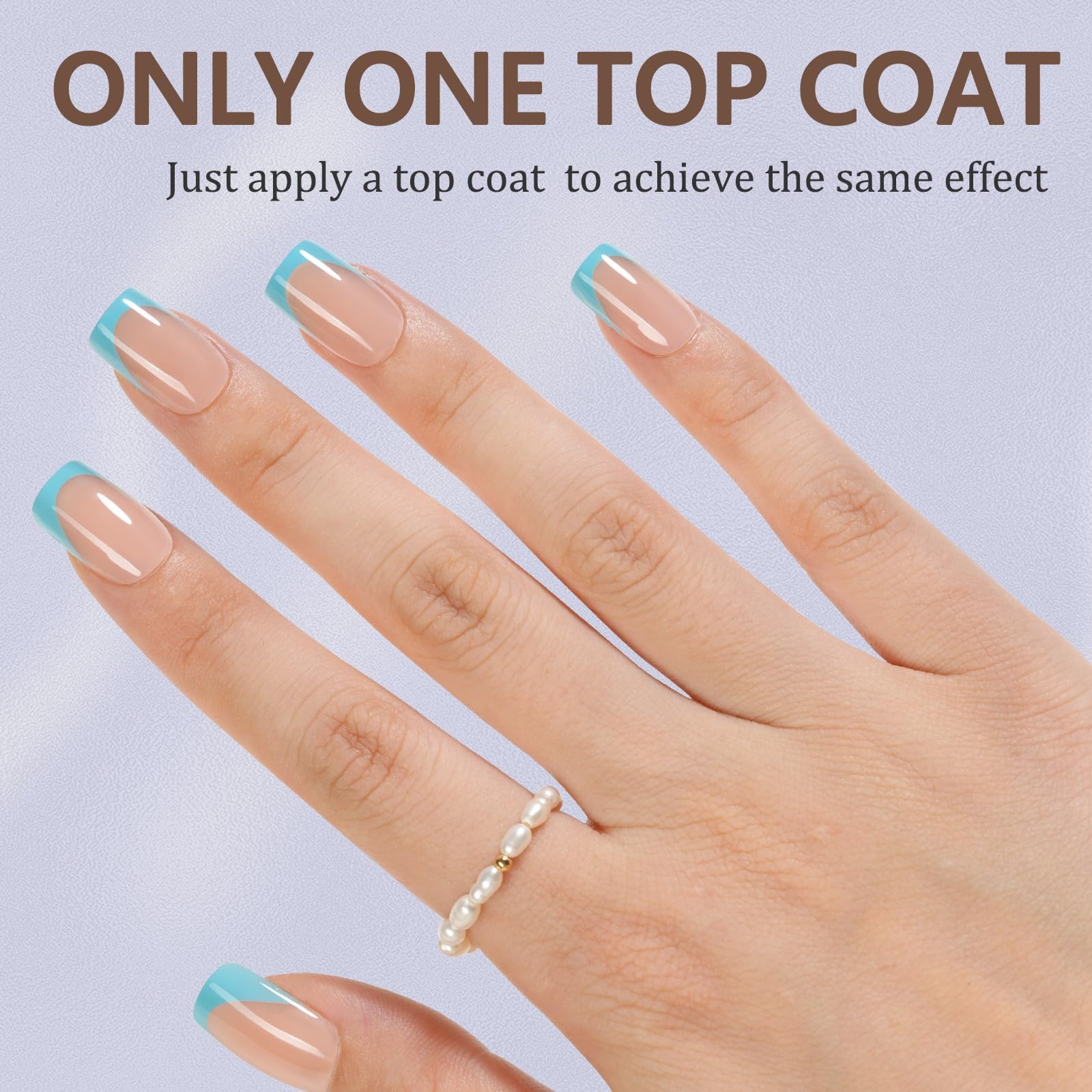 Texture matte interne des ongles gel Misssix pour meilleure adhérence.